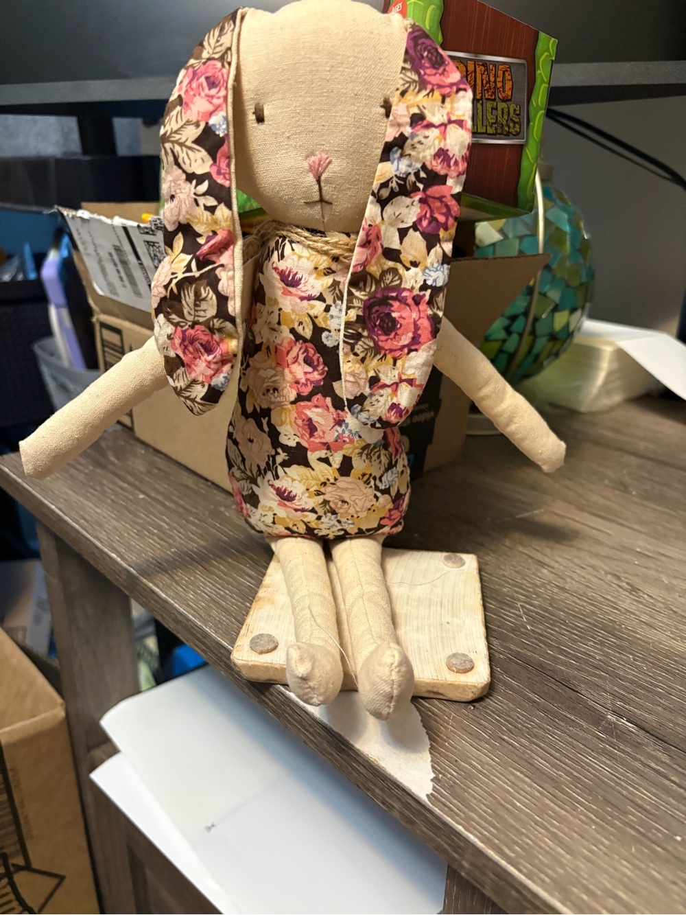 Homemade pedal bunny.   Great for holidays or home decor